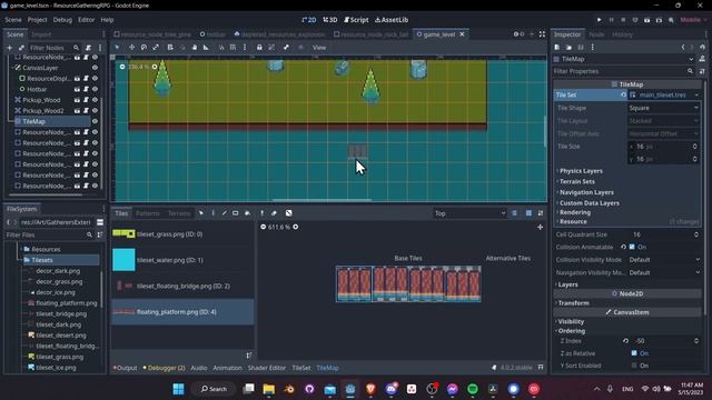 Animated Tiles Setup ~ Floating Raft - Godot 4 Resource Gathering Tutorial смотреть онлайн