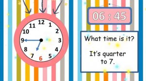 Time | o’clock | quarter past | half past | quarter to