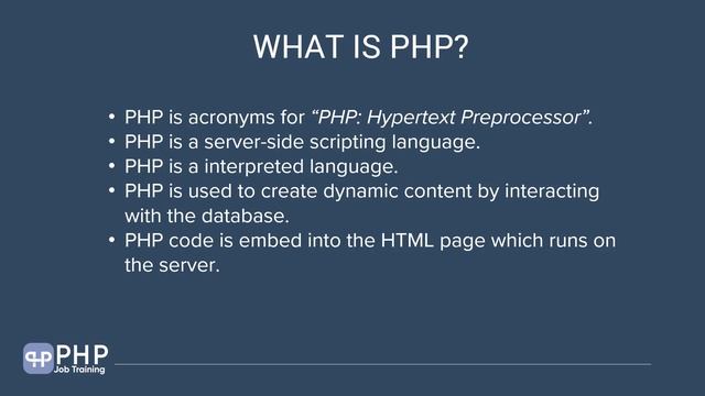 What is PHP - Complete Description about php language. смотреть онлайн