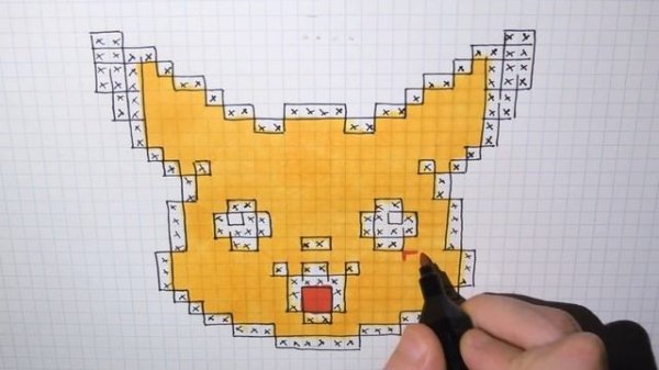Handmade Pixel Art - How To Draw Cute Pikachu #pixelart