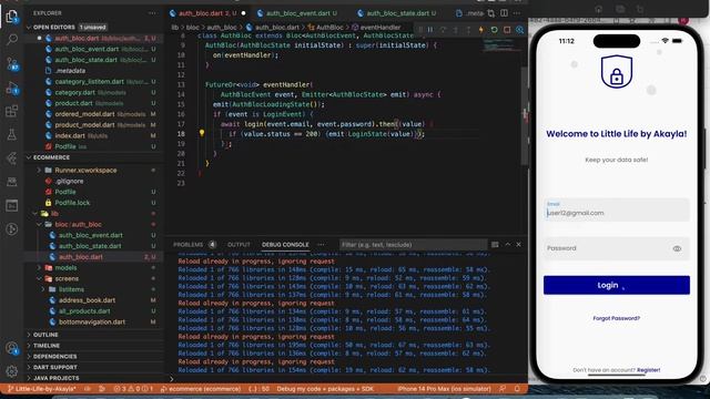 Login api calling in flutter using bloc Part-1 смотреть онлайн