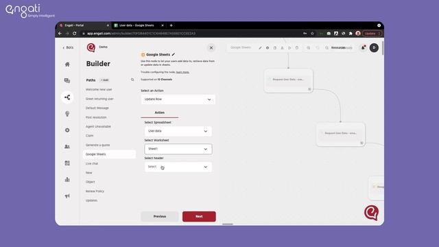 How to update a row in Google Sheets | Google Sheets Integration with Engati смотреть онлайн