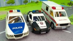 Игрушечные мультики про машинки - Важное задание! Полицейская машина Скорая помощь для детей..mp4