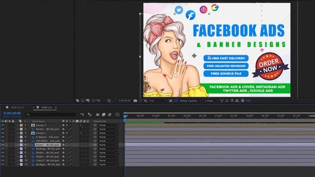 How to Import and Animate Photoshop PSD Files in After Effects Easy Tutorial смотреть онлайн