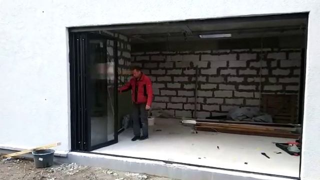 Теплая дверь гармошка из алюминиевого профиля смотреть онлайн