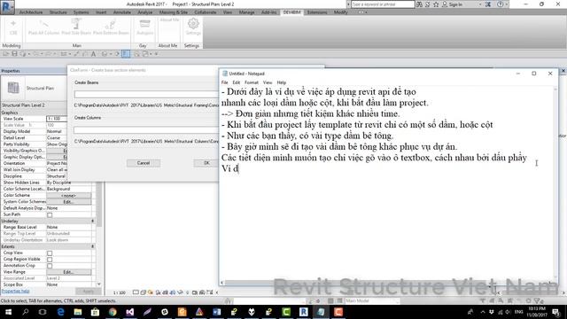 Revit API - Ví dụ tạo nhanh tiết diện dầm cột sử dụng Revit API смотреть онлайн