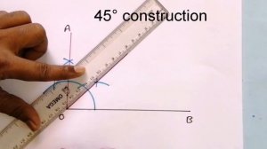 How to construct 22.5 Degree Angle | how to construct 22.5 degree angle using compass