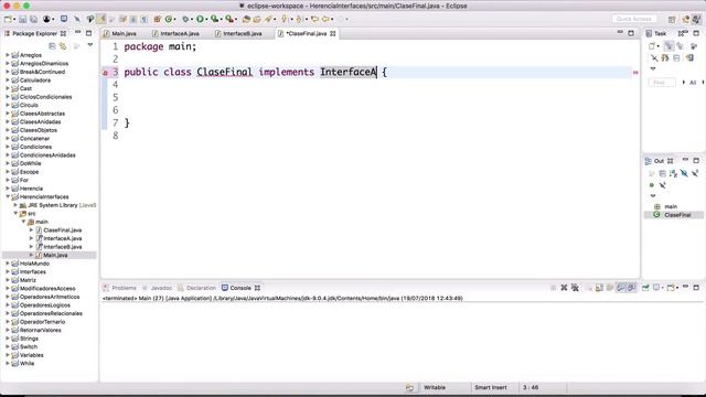 Herencia de Interfaces - Curso Profesional de JAVA 2018 смотреть онлайн