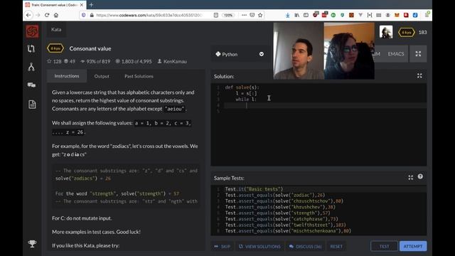 Livestream: Solving Codewars Challenges in Python | with guest Daniel Lomelino смотреть онлайн