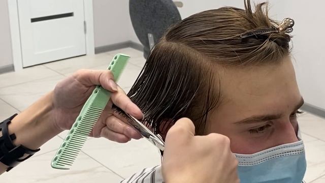 SQUARE/КВАДРАТНЫЕ СЛОИ/МУЖСКАЯ СТРИЖКА НОЖНИЦАМИ НА ДЛИННЫЕ ВОЛОСЫ/MEN’s HAIRCUT смотреть онлайн