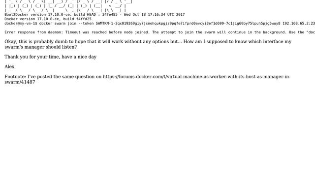 DevOps & SysAdmins: Docker: Virtual machine as worker with its host as manager in swarm смотреть онлайн
