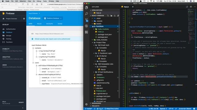 React Native + Firebase #6 Send Push Notifications ( Expo + Firebase Cloud Functions) смотреть онлайн