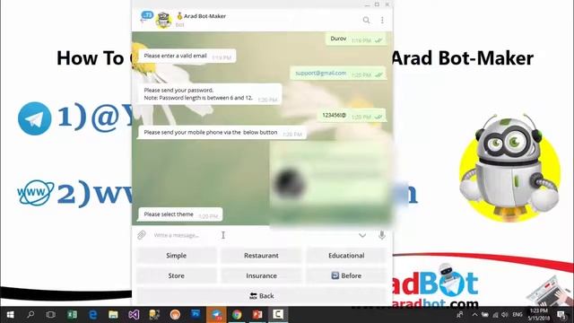 how to a Create telegram bot tutorial part2 смотреть онлайн