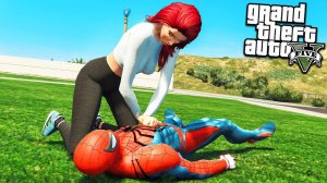 ДЕВУШКА СПАСЛА ЧЕЛОВЕКА ПАУКА РЕАЛЬНАЯ ЖИЗНЬ СУПЕРГЕРОЯ ГТА 5 МОДЫ ОБЗОР МОДА GTA 5 видео игра mods