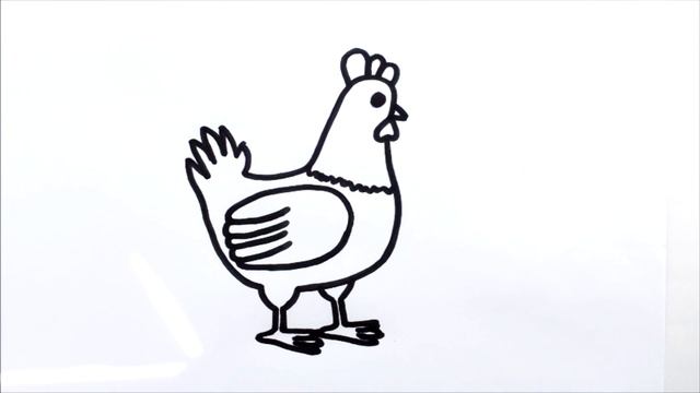 How to draw a hen | Как нарисовать курицу | Сурет салу тауық смотреть онлайн