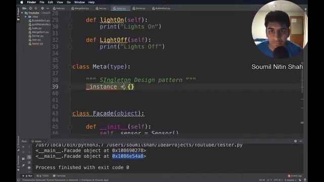 Advance Python Programming| creating facade + singleton + Meta class #8 смотреть онлайн