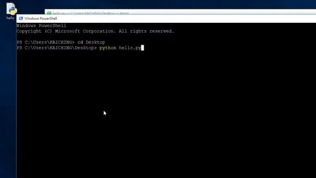 Hello World! - Using Python and Atom on Windows 10 смотреть онлайн