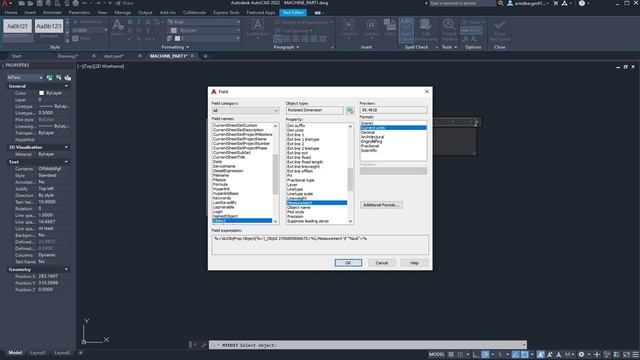 AutoCAD tutorial | link a dimension to a text box смотреть онлайн