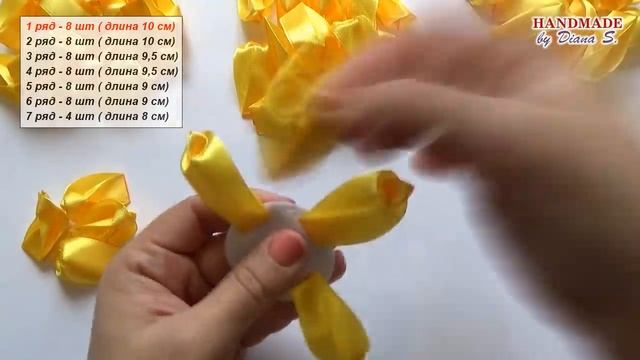 Цветы из лент. Новый лепесток. МК. Канзаши. / DIY. Kanzashi. Ribbon flowers. New petal. смотреть онлайн