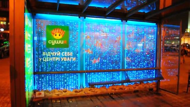 Первая в Европе наружная реклама с использованием пузырьковых панелей