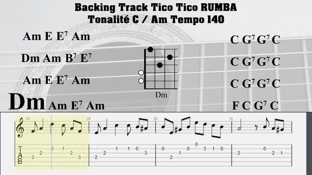 TICO TICO Rumba Backing Track TAB + ACCORDS смотреть онлайн
