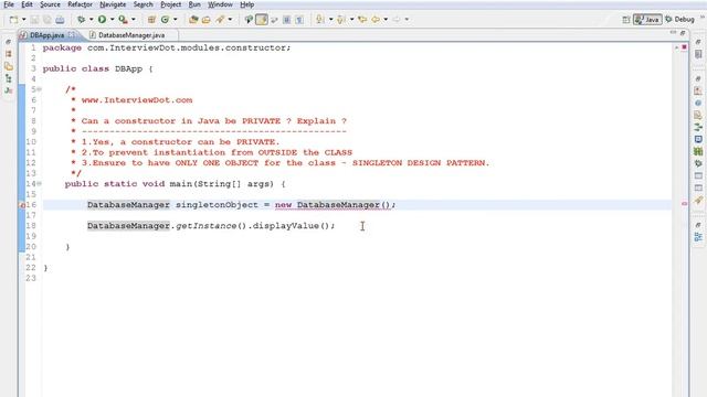 CAN A CONSTRUCTOR IN JAVA BE PRIVATE DEMO смотреть онлайн