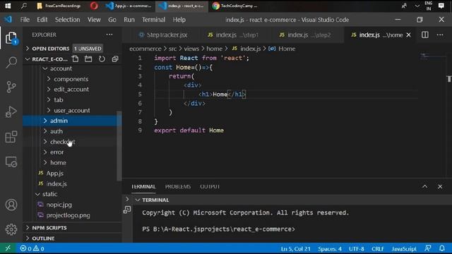 Tutorial#14|React.js/Redux E-Commerce - Writing admin/client/public and App Routers | Part-2 смотреть онлайн
