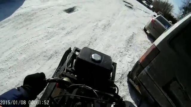 Экстремальное испытание самодельного снегохода. Семь человек на одном снегоходе. смотреть онлайн