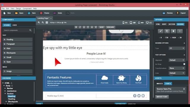 Overview of Bootstrap Studio tool смотреть онлайн