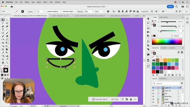 Adobe Illustrator Halloween Character Drawing Workflow смотреть онлайн