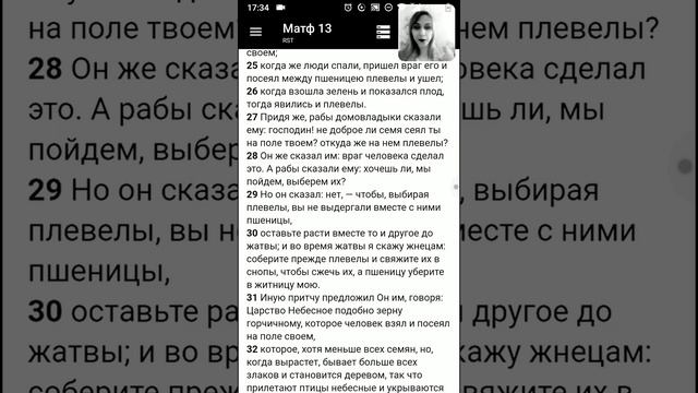 Матфея 13 _ Библия. Новый Завет / Притча о сеятеле/ Пшеница и плевелы/ Притча о горчичном зерне смотреть онлайн