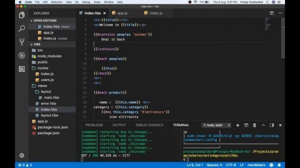 Handlebars Tutorial #4 Handlebars helpers