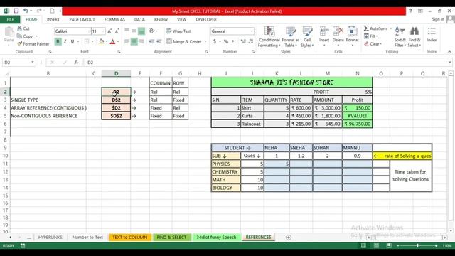 CELL REFERENCES IN EXCEL | RELATIVE AND ABSOLUTE REFRENCES IN EXCEL | CELL REFERENCES |  EXCEL |