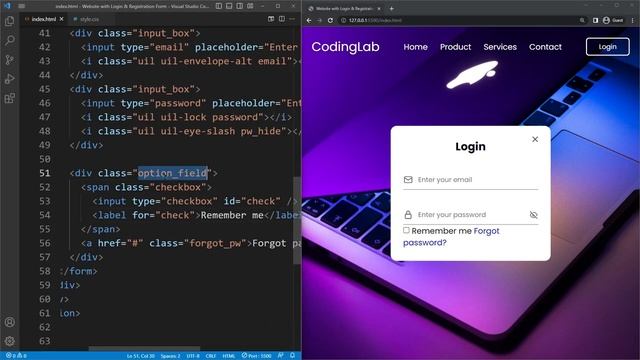 Create Website with Login & Registration Form in HTML CSS & JavaScript смотреть онлайн