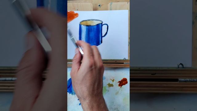 Как нарисовать кружку красками