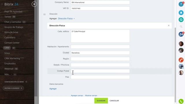 CRM - Detalles de mi compañía | Bitrix24 смотреть онлайн