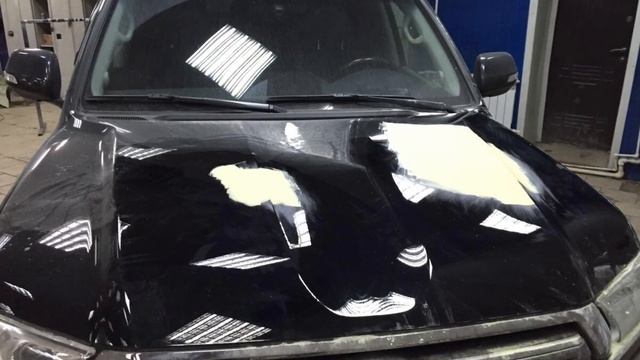 Ремонт вмятины на капоте Toyota Land Cruiser смотреть онлайн