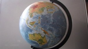 Изображение поверхности Земли на глобусе