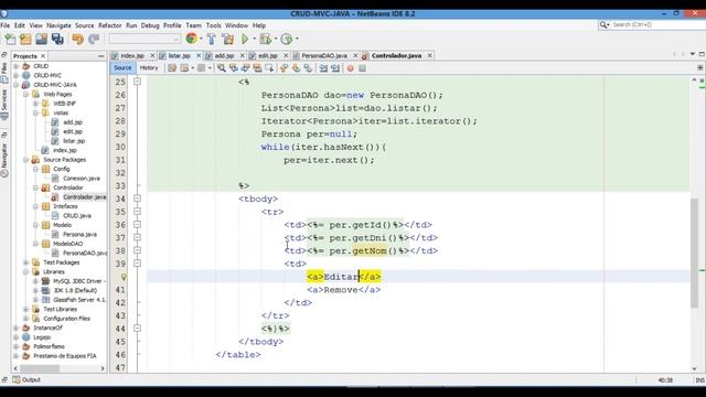 Como Hacer CRUD en JAVA JSP con Patron MVC y MYSQL - Parte 02 смотреть онлайн