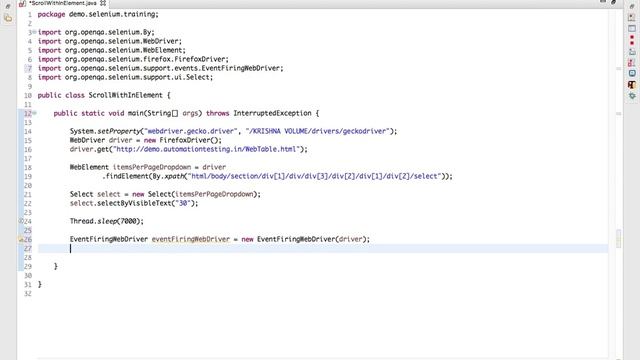 How To Scroll Inside The WebElement in Selenium WebDriver - EventFiringWebDriver смотреть онлайн