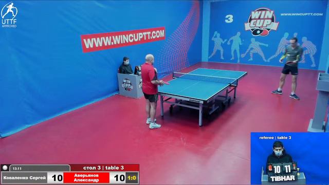 Коваленко Сергей 3-1 Аверьянов Александр Восток 5 WINCUP 07.01.22 ПрямаяТрансляция Зал3 смотреть онлайн