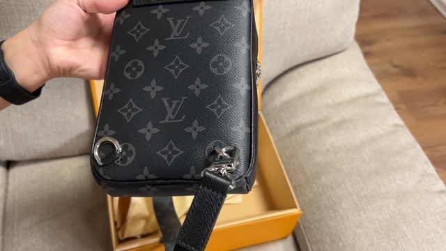 Распаковка мужской сумки через плечо Outdoor Sling Bag Louis Vuitton. Обзор реплики. смотреть онлайн