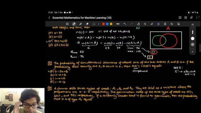 Essential Mathematics for Machine Learning (NPTEL) (Week 10) смотреть онлайн