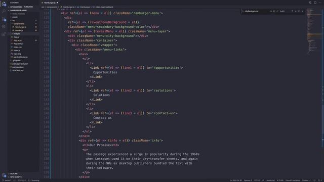 Code an Animated Menu using React and GSAP Tutorial | Part 3 смотреть онлайн