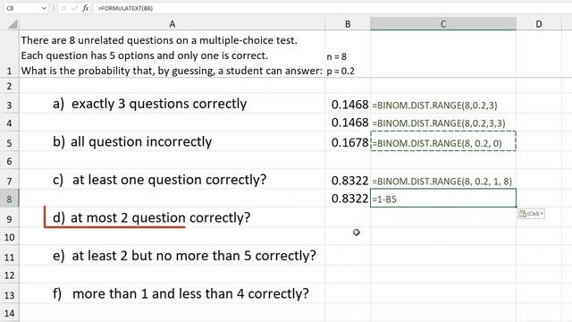 Binomial Probability Problems in Excel | BINOM.DIST.RANGE смотреть онлайн