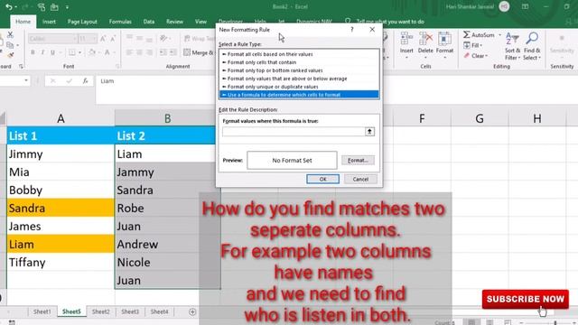 How to highlight values that appear in two columns | Compare Two Columns in Excel for Matches смотреть онлайн