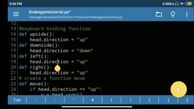 Create Snake Game on andriod phone |part3| python | turtle смотреть онлайн