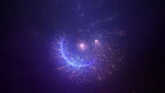 Голубое светящееся пространство - Видео фон смотреть онлайн