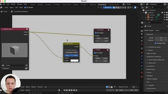 How to put a background image in your render in Blender 3.5 смотреть онлайн