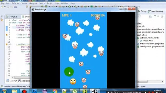 Emoji dodge game with libgdx framework смотреть онлайн